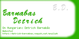 barnabas detrich business card