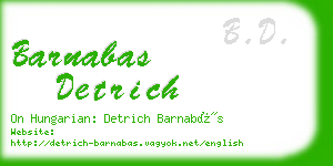 barnabas detrich business card